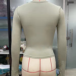 Long Sleeves Skinny Hollow Solid Color Round-Neck T-Shirts Tops