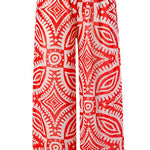 Margovil Printed One Shoulder Tummy Control Swimsuit and Wide Leg Cover Up Pants Set
