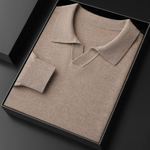 PREMIUM CASHMERE BUTTONLESS SWEATER POLO
