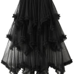 Cake skirt mid-length high waist big swing fluffy fairy gauze dress long skirt