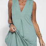 Elegant Is Eternal Knit Solid Color Sleeveless Slit Maxi Dress