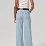 Light Blue High-Waisted Wide-Leg Jeans