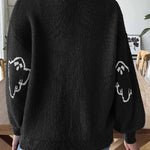 Stylish Loose Casual Cartoon Jacquard Jacket
