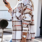 Unstoppable Feeling Plaid Pocketed Relaxed Jacket