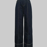 High Waisted Wide Leg Pockets Jean Pants Bottoms