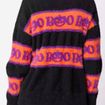 Halloween Letter Pumpkin Round Neck Sweater