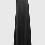 Loose Sleeveless Hollow Solid Color Split-Joint Round-Neck Maxi Dresses