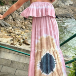 Ruffled Handmade Batik Maxi Dress