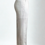 TUSCANY PLEATED COASTAL TROUSERS - White
