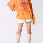 Halloween Ghost Embroidered Sweater Loose Casual Top