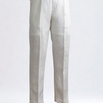 TUSCANY PLEATED COASTAL TROUSERS - White