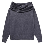 Off-shoulder Casual Loose Knit Sweater