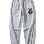 Bear In Leather Jacket Print Hoodie & Jogger Pants