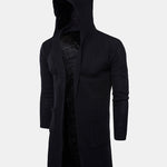 Long Line Hooded Knitted Cardigan