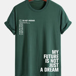Regular Fit Positive Slogan Print Cotton T-Shirt