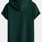 Ribbed Hooded  Arc Hem T-Shirt