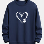 Heart Paw Print Relax Fit Sweatshirt
