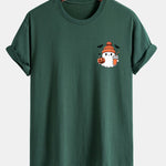 Regular Fit Halloween Ghost Pumpkin Print Cotton T-Shirt