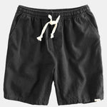 Elephant Geometric Print Shirt & Linen Cotton Blend Drawstring Shorts