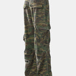 Baggy Fit Camo Ripped Wide Leg Pants