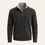 Marciello Reversible Cashmere Zip Knit Grey & Dark Grey