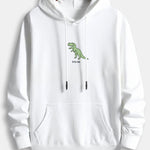 Cute Cartoon Dinosaur Print Cotton Hoodie