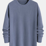 3 Pieces Long Sleeved Muscle Fit Ribbed T-Shirt