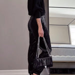 Glam High Rise Sparkly Sequin Joggers