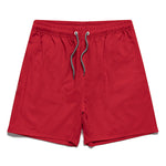 Palm Tree Red Background Print Oversize T-Shirt & Swim Shorts