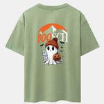 BOOSCH Beer Ghost Print Drop Shoulder Oversize T-Shirt
