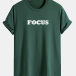 Regular Fit Vague Focus Print Cotton T-Shirt