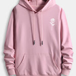Rose Print Cotton Hoodie