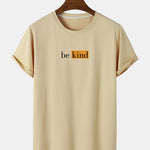 Be Kind Character Print Arc Hem T-Shirt