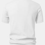 Wave Jacquard Knit V Neck Polo Shirt
