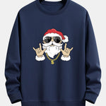 Hip Hop Santa Print Relax Fit Sweatshirt