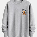 Graffiti Smiley Bear Print Relax Fit Sweatshirt
