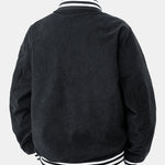 Mountain Embroidery Corduroy Baseball Jacket