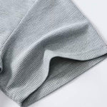 Relax Fit 2 In 1 Notched Collar Waffle T-Shirt & Waffle Pleated Pintuck Straight Leg Pants