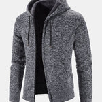 Man Zip Up Hooded Sweater