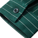 Long Sleeve Stand Collar Striped Shirt