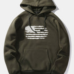 American Flag Print Hoodie