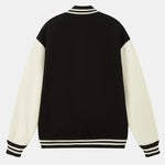 Jersey Contrast Preppy Jacket