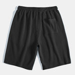 Short Sleeved Waffle V-neck Polo & Drawstring Knitted Waffle Shorts