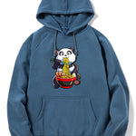 Panda Eating Ramen Print Hoodie