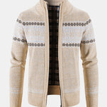 Geometry Zip Up Sweater