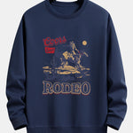 Western Cowboy Print Relax Fit Sweatshirt