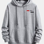Paris Stripe Print Relax Fit Hoodie & Jogging Pants