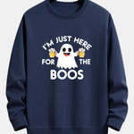 Beer Ghost Print Relax Fit Sweatshirt