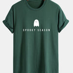 Regular Fit Spooky Season Ghost Print Cotton T-Shirt