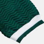 Texture Contrast Knitted V Neck Polo Shirt